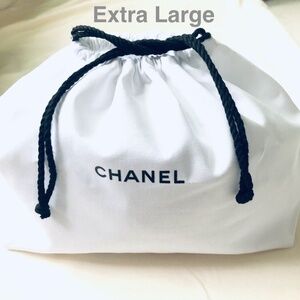 Chanel Large Gift Bag Dust Cover Cosmetic Makeup Perfume Skincare Travel Pouch